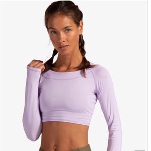 BloqUV Women UPF 50+ Sun Protection Active Crop Top | Color: Lavender, Size: XS